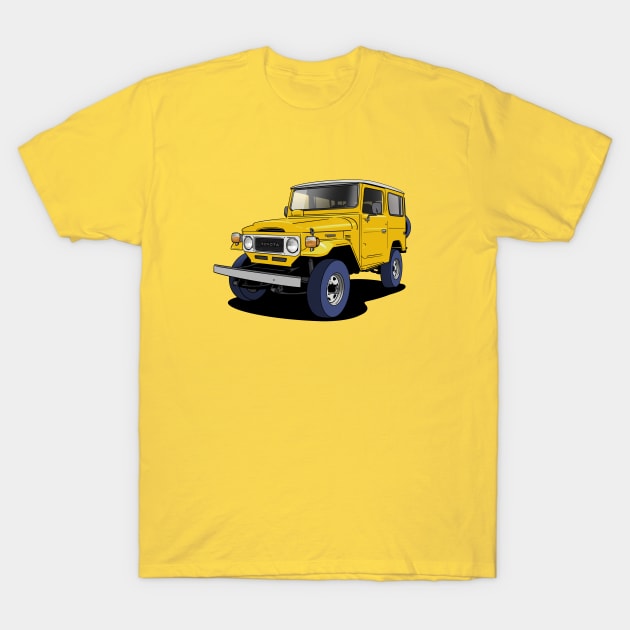 Toyota FJ Land Cruiser in Yellow T-Shirt by Webazoot